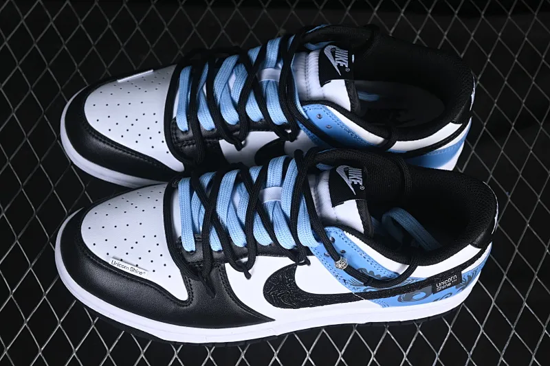 All categories Nk SB Dunk Series Nk SB Dunk Low High-end customized low-top sneakers Nike SB Dunk Low white, black and blue straps low-top casual sneakers DD1391-100